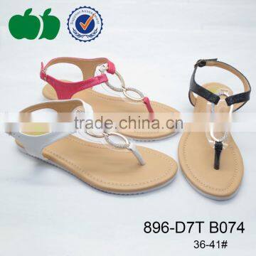 Hot sale trendy pu sandals flat shoes summer women fancy sandals                        
                                                Quality Choice