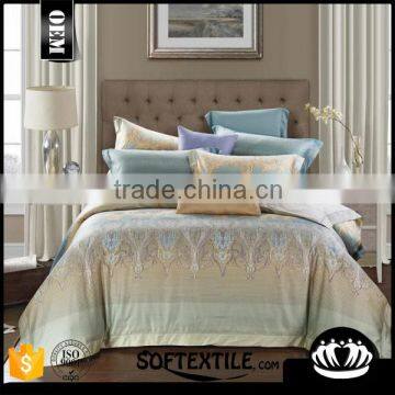 China 100% combed cotton 1cm stripe 4pcs queen size bedding set