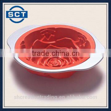 Platinum Silicone and Carbon Steel Material Cake Mould with Rose Shape