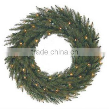 Promotional PE/PVC christmas wreath/green christmas wreath