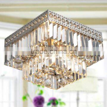 China supplier factory supply lamps with mp3 K9 crystal ceiling light square