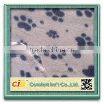 printed fleece fabrics/polyester sherpa fleece faux fabric/custom fleece fabric