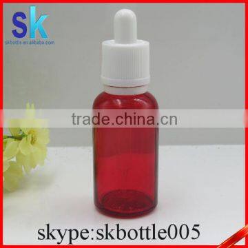 30ml e Liquid Glass Bottle Red Glass Dropper Bottle With Golden Cap photo-4