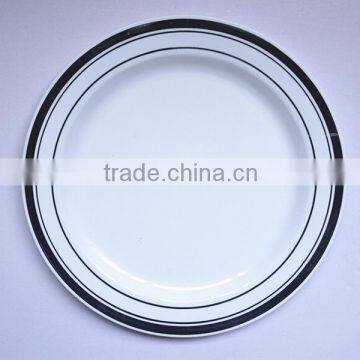 6'' Disposable PS Plate with Silver Rim