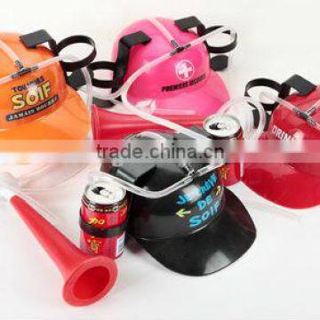 Guzzling Party Beer & Soda Plastic Drinking Hat Helmet