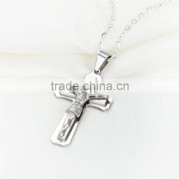 DAIHE stainless steel christian cross men's necklace pendant