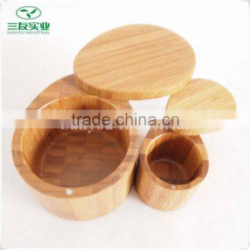 China alibaba bulk Natural Bamboo Canister with Lid