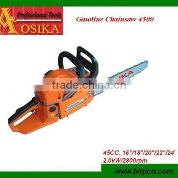 2014 new chain saw 4500 45cc yd45 with easy starter or recoil starter