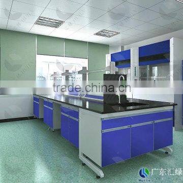 Chemistry Physics Biology Scientific Lab Bench With Reagent Shelf
