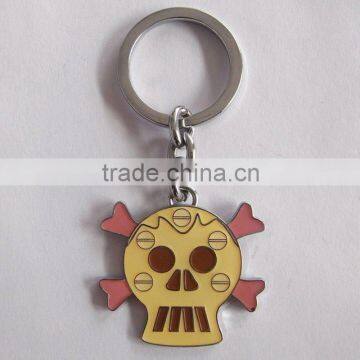 fashion zinc alloy skull metal keychain