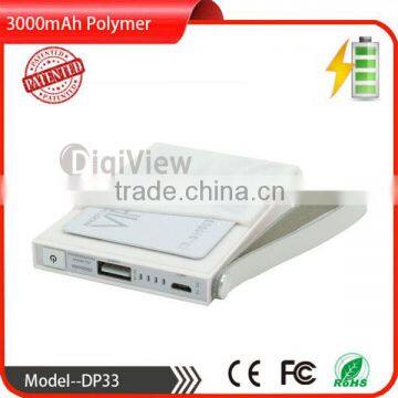 Newest Credit Card Ultra Slim Portable Power Bank Charger 3000mah For iPhone Samsung