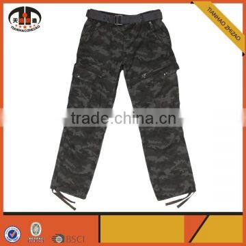 Military Cago Pants Men Camouflage Trousers with Belt for Wholesale