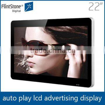 22 inch motion activated loop video digital lcd advertising display