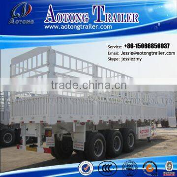 new 3 axles 12 wheels Fence Cargo Semi Trailer for sale with low price