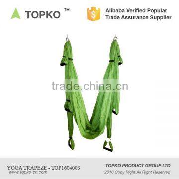 TOPKO Colorful yoga trapeze swing sling yoga hammock anti- gravity belt inversion yoga trapeze with 6 handles