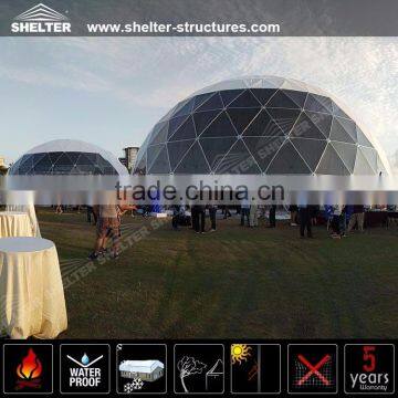 Outdoor Transparent Geodesic Dome with Wind Resistant