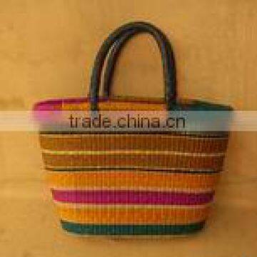 Woven Seagrass Shopping Basket