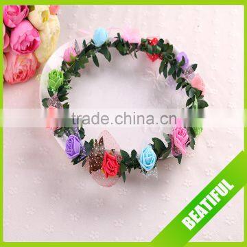 only 0.2usd per pcs,beatiful flower wreath from hongsheng culture