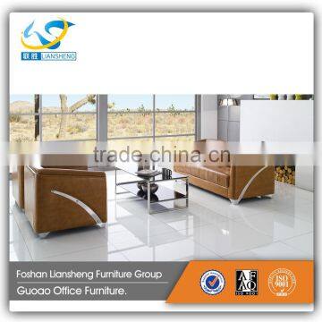 Top selling factory offer leather office sofa set 3 2 1 seat S810