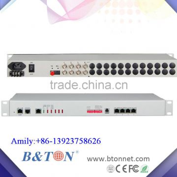 4E1+4GE PDH Fiber Optical Multiplexers SM Dual Fiber 20KM 19 Inch Rack 220VAC and -48VDC Dual power supply