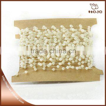Fashion pearl beads fish line bead chain for wedding