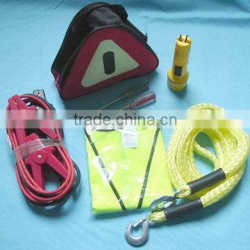 auto road safety tool with booster cable,mini car tool kit