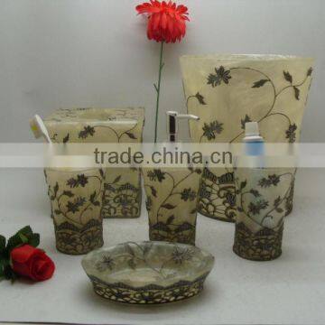 Favorable decorative polyresin bathroom sets