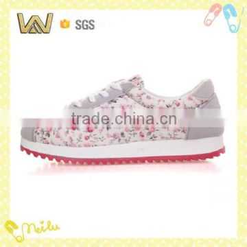 2015 fashion light color school printed shoes