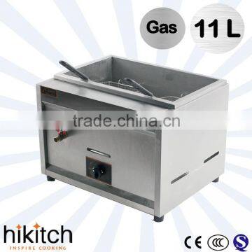 Commercial Restaurant kitchen equipment 11L table top gas chips deep fryer / lpg gas deep fryer machine