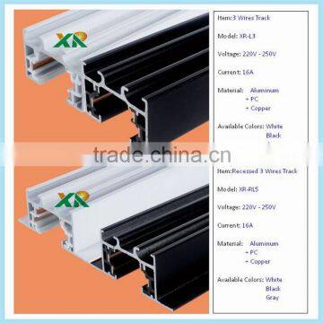 3 wire led lighting track rails