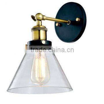 small industrial wall lamp & brass wall lamp