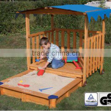 wooden sandbox for children