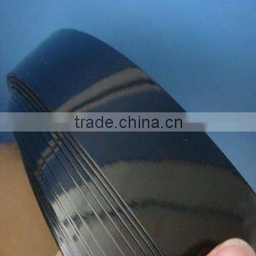 Grade-A raw material extrusion 1*22mm high glossy black pvc edge banding for furniture