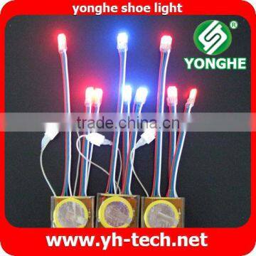 Seven color flashing shoe light for shoes decoration