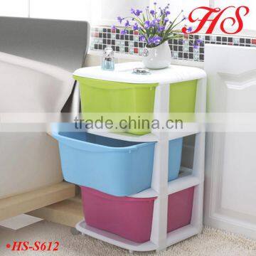 Space saving 3layers storage organizer box plastic storage drawers