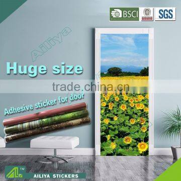 3d Customized waterproof decro bedroom easy removable self adhesive film door