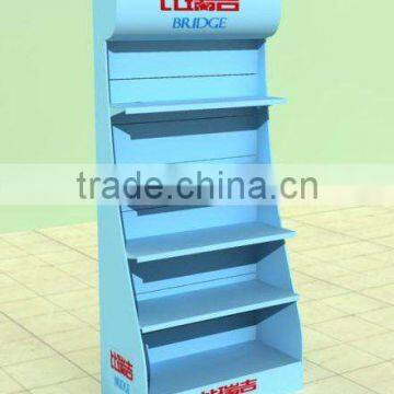 ML-16017 Metal display shelves POP promotional display rack floor customized rack in supermarket