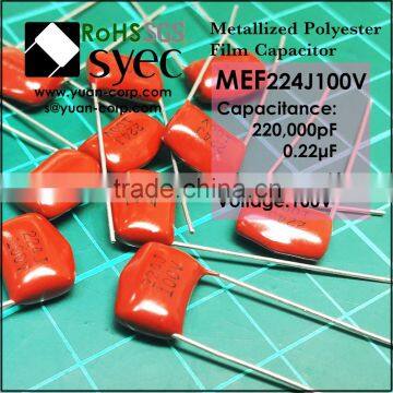 CL21 MEF Metallized Polyester Film Capacitor 224K 100V Capacitor photo-6