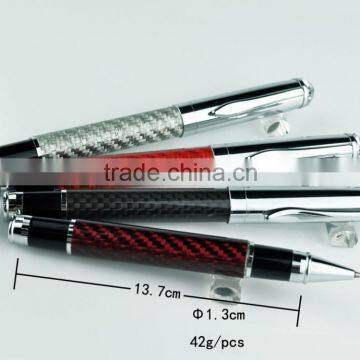 carbon fiber pen set custom with epoxy logo top