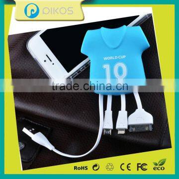 Soft silicone cute shape 4 in 1 reliable usb multi charger data cable