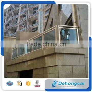 Customized Modern Balcony Glass Railing Design with Stainless Steel