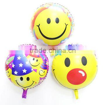 2015 New 18 inch smiling face foil balloons cartoon toy helium balloons