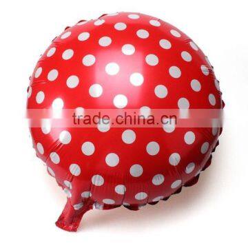 45*45cm red polka dot Aluminum balloons wedding decoration Wave point ballons