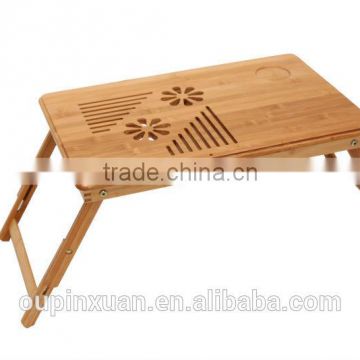 2014 newest factory supplier new portable folding bamboo laptop table ,notebook table.