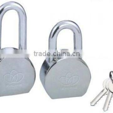 Top security round steel padlock