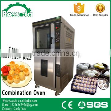 BOSSDA multi-functional 5trays electric convection oven combine with 16 trays proofer