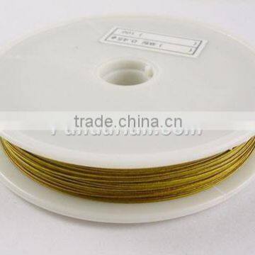 Tiger Tail, Stringing Materials, Golden, 0.45mm, 50m/roll (L0.45mm07)