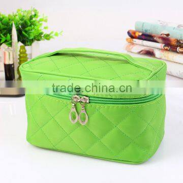 2016 Beauiful Cusmetic Bags Pure Color Middle Size Nylon Lady Handbags photo-6