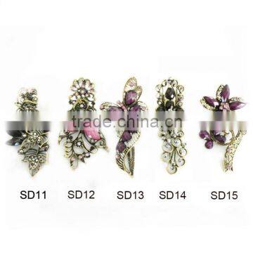 latest fashion alloy hair barrette,crystal ,diamond hair barrette