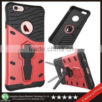 Samco Air Cushion Shockproof Hybrid Armor PC TPU Phone Case for iPhone 7 with Built-in Kickstand